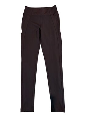 Athleta Brown Zippered Ankle Leggings.  Size S